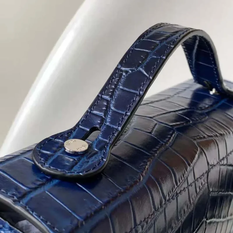 Fendi Men Soft Trunk Baguette Blue Gradient Crocodile Bag 7VA565AMU6F1KSX