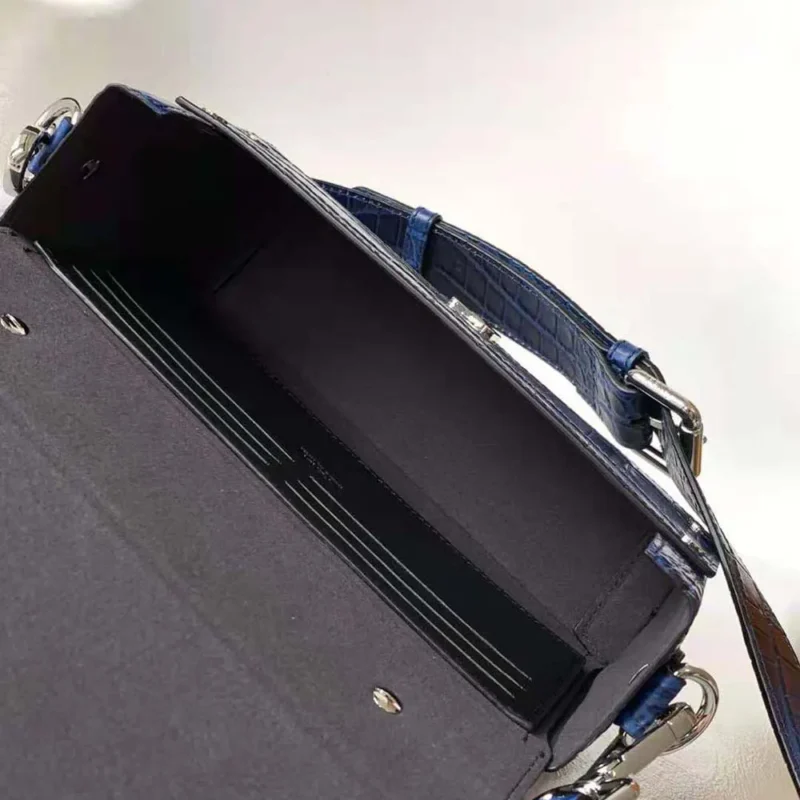 Fendi Men Soft Trunk Baguette Blue Gradient Crocodile Bag 7VA565AMU6F1KSX