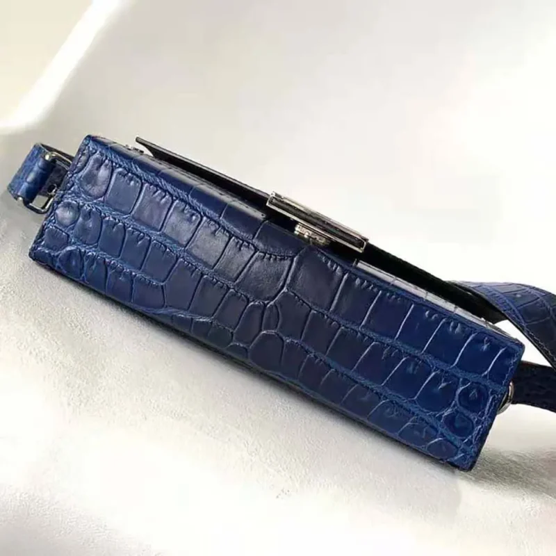 Fendi Men Soft Trunk Baguette Blue Gradient Crocodile Bag 7VA565AMU6F1KSX