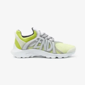Fendi Men Tag Sneakers Yellow Technical Mesh Running Sneakers