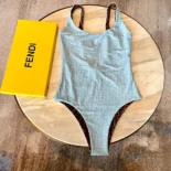 Fendi Women Blue Lycra® Reversible Swimsuit FXB922ADHBF0GME