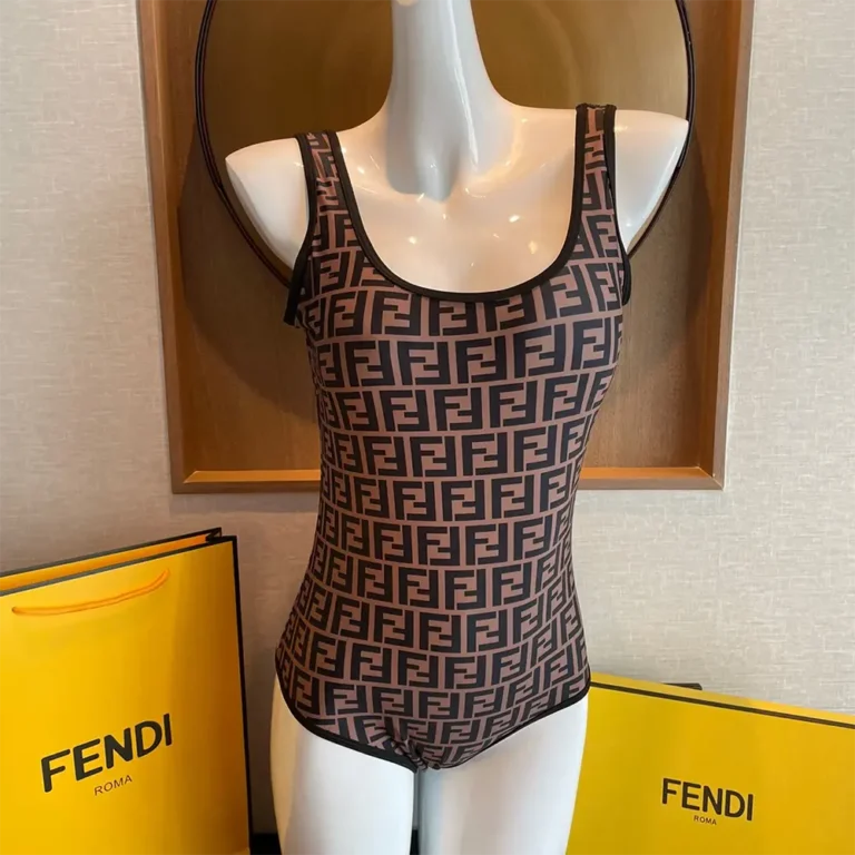 Fendi Women Brown Lycra® Reversible Swimsuit FXB922ADHBF0GME