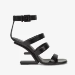 Fendi Women First Black Leather High-heeled Sandals 8X8512NA7F0QA1