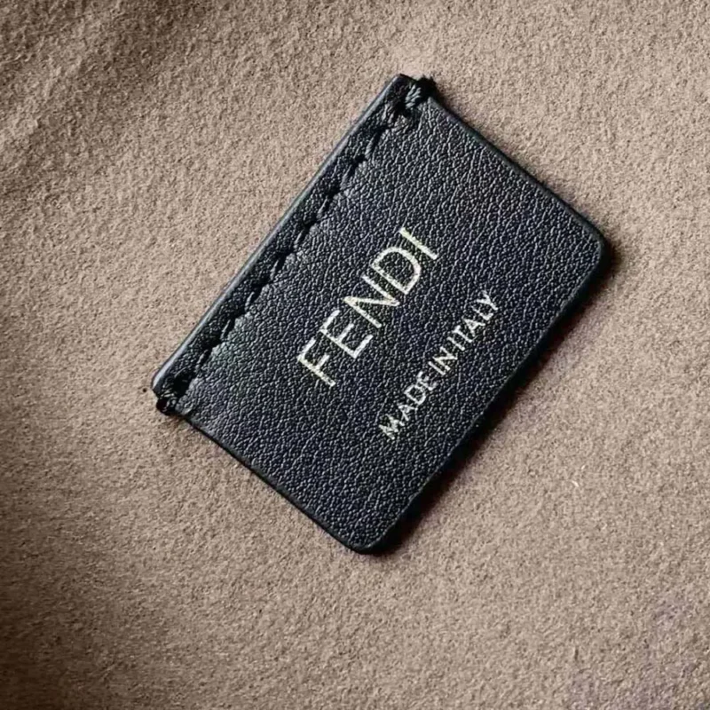 Fendi Women Mon Tresor Silver Leather Mini Bag with Crystal FF Motif