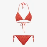 Fendi Women Swimsuit Orange Tech Fabric Bikini FXBA22AQBKF1OLM