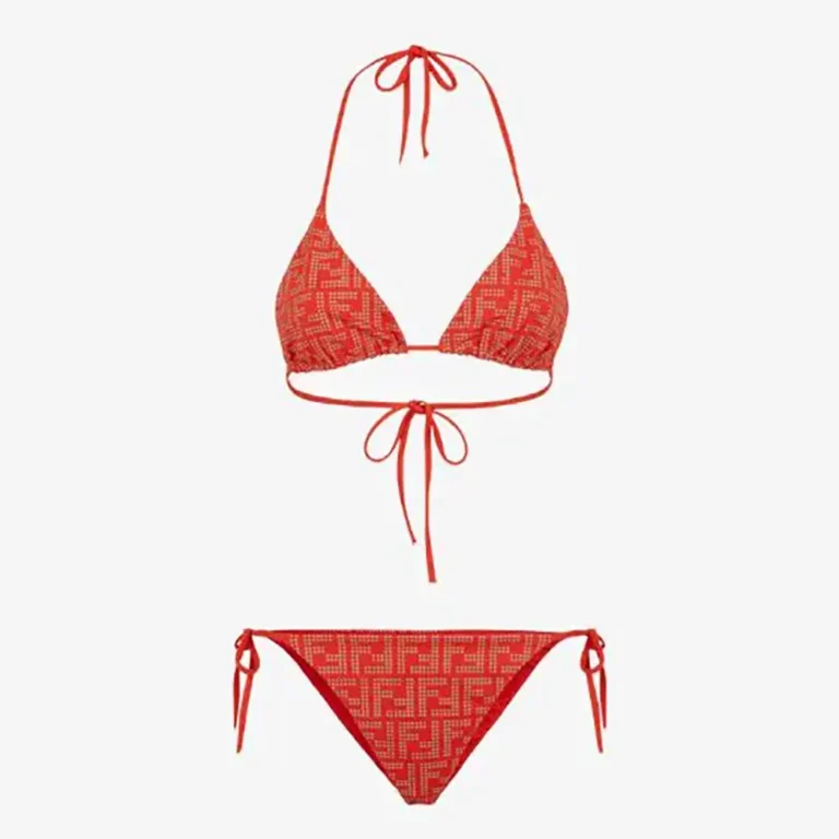 Fendi Women Swimsuit Orange Tech Fabric Bikini FXBA22AQBKF1OLM