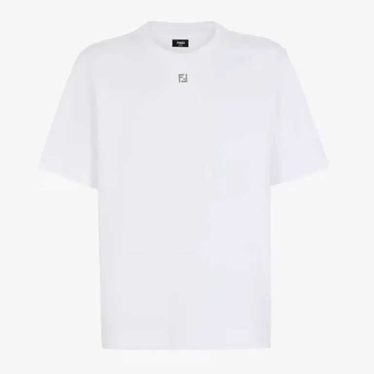 Fendi Women White Cotton T-shirt FY0936ARYYF0QA0
