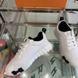 Hermes Unisex Bouncing Sneaker-White/Black H242250Z 90390