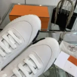 Hermes Unisex Bouncing Sneaker-White/Black H242250Z 90390