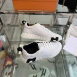Hermes Unisex Bouncing Sneaker-White/Black H242250Z 90390