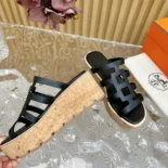 Hermes Women Isabella 30 Sandal in Calfskin-Black H241120Z 02370