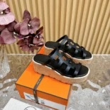 Hermes Women Isabella 30 Sandal in Calfskin-Black H241120Z 02370