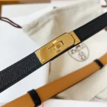 Hermes Women Kelly 18 Belt-Black H069853CD89