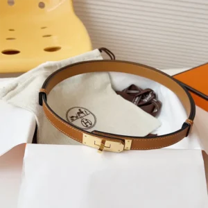 Hermes Women Kelly 18 Belt-Brown H069853CD37