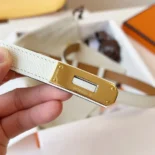 Hermes Women Kelly 18 Belt-White H069853CC01