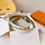 Hermes Women Kelly 18 Belt-White H069853CC01