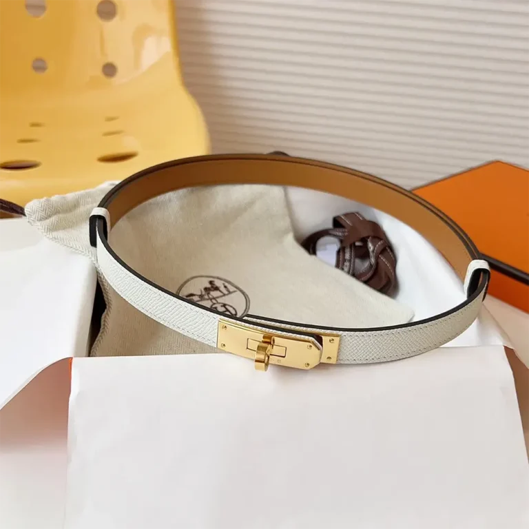Hermes Women Kelly 18 Belt-White H069853CC01