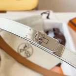 Hermes Women Kelly 18 Belt-White H069853CK01
