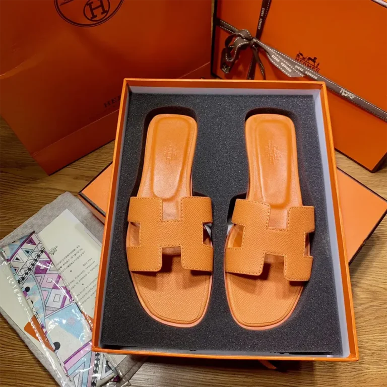 Hermes Women Oran Sandal-Orange H202272Z 79350