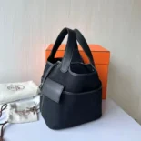 Hermes Women Picotin Lock 18 Pockets in Goeran Canvas Leather-Black