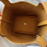 Hermes Women Picotin Lock 18 Pockets in Goeran Canvas Leather-Brown