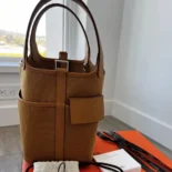 Hermes Women Picotin Lock 18 Pockets in Goeran Canvas Leather-Brown