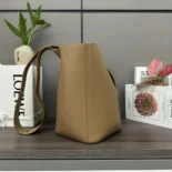 Loewe Unisex Mini Pebble Bucket Bag in Soft Grained Calfskin-Sandy AANBBBMX02