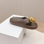 Loewe Women Foam Pebble Sandal-Chocolate L815465XADLoewe Women Foam Pebble Sandal-Chocolate L815465XAD