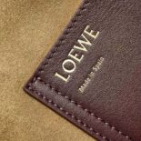 Loewe Women Mini Pebble Bucket Bag in Mellow Calfskin-Maroon