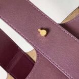 Loewe Women Mini Pebble Bucket Bag in Mellow Calfskin-Maroon