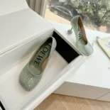Loewe Women Toy Pump in Suede and Allover Rhinestones-Lime L815S01X79