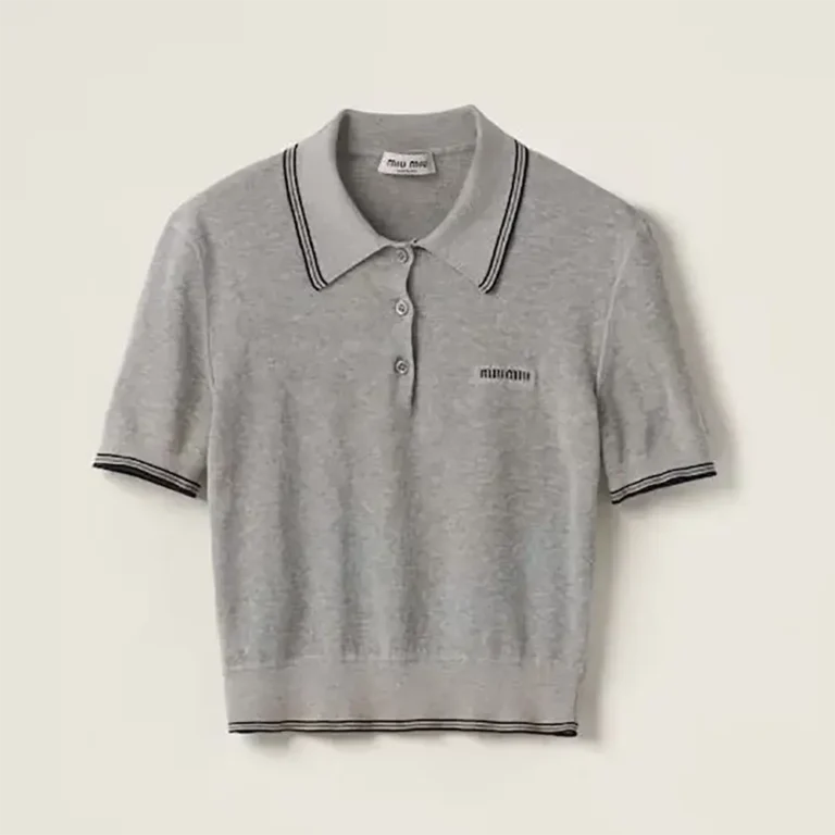 Miu Miu Women Cotton Jersey Polo Shirt MML95615BLF03UISOOO