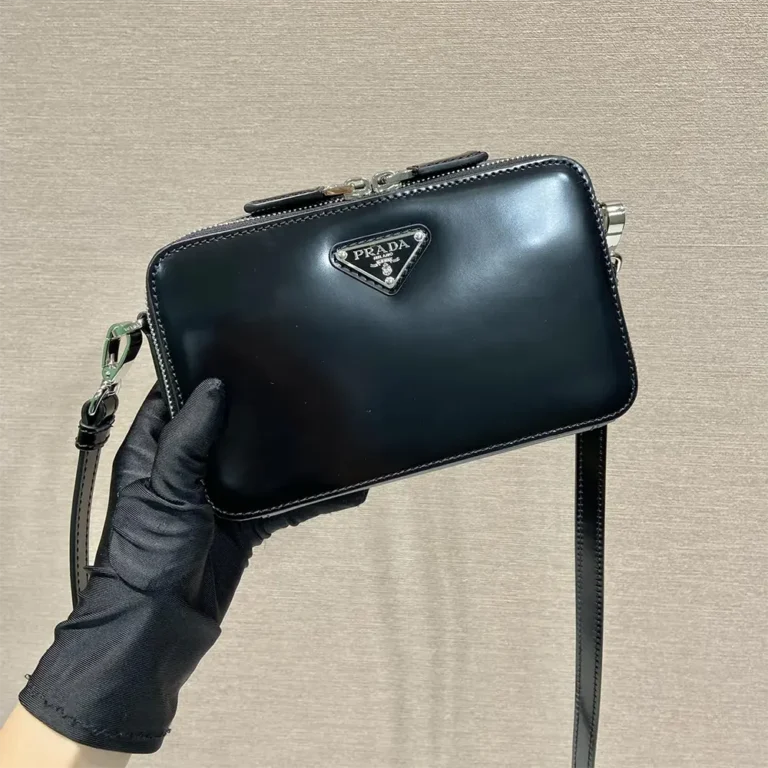 Prada Men Prada Brique Brushed Leather Bag 2VH173
