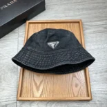 Prada Unisex Denim Bucket Hat-Black 2HC137_12K8_F0557