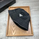 Prada Unisex Denim Bucket Hat-Black 2HC137_12K8_F0557