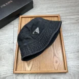 Prada Unisex Denim Bucket Hat-Black 2HC137_12K8_F0557