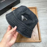 Prada Unisex Denim Bucket Hat-Black 2HC137_12K8_F0557