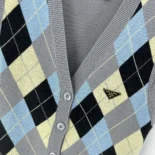 Prada Women Wool vest with an Argyle pattern
