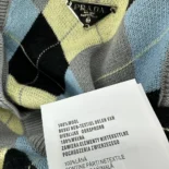 Prada Women Wool vest with an Argyle pattern