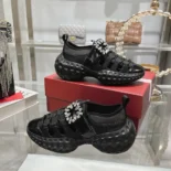Roger Vivier Women Viv' Run Light Trekky Sneakers in Fabric-Black
