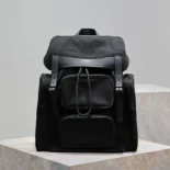 Saint Laurent YSL Men City Multi-pocket Backpack in Econyl® Smooth Leather and Nylon