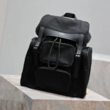 Saint Laurent YSL Men City Multi-pocket Backpack in Econyl® Smooth Leather and Nylon