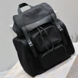Saint Laurent YSL Men City Multi-pocket Backpack in Econyl® Smooth Leather and Nylon