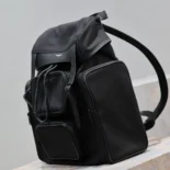 Saint Laurent YSL Men City Multi-pocket Backpack in Econyl® Smooth Leather and Nylon