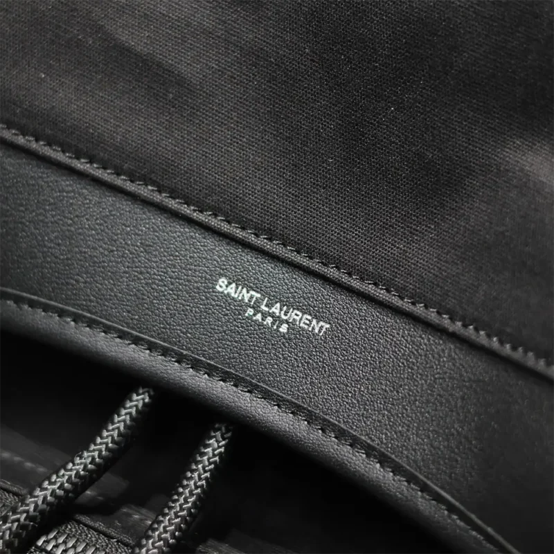 Saint Laurent YSL Men City Multi-pocket Backpack in Econyl® Smooth Leather and Nylon