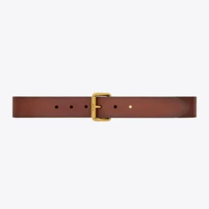 Saint Laurent YSL Unisex Motorcycle Belt in Leather 789913AAC5S2281