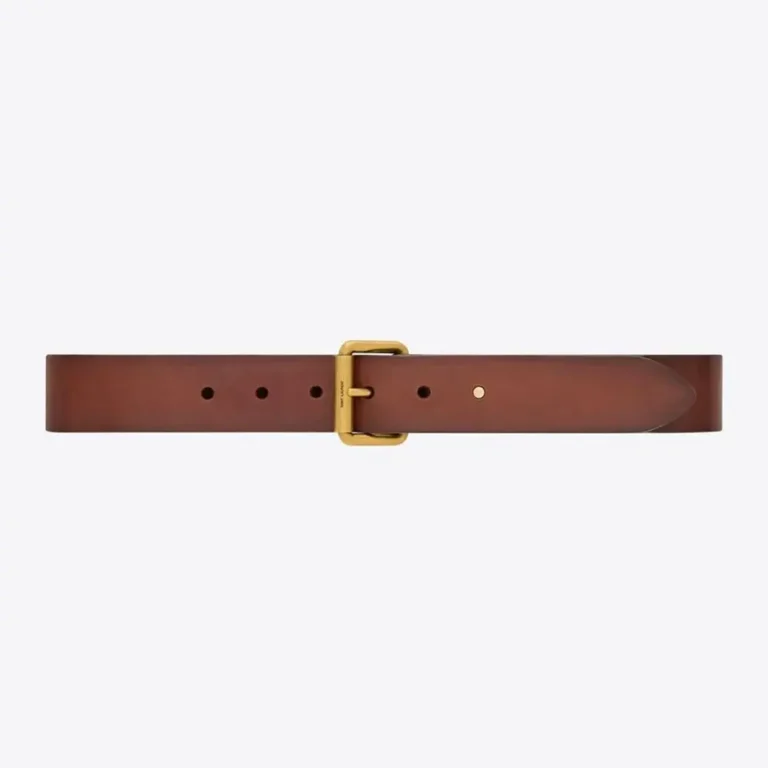 Saint Laurent YSL Unisex Motorcycle Belt in Leather 789913AAC5S2281