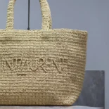 Saint Laurent YSL Unisex Saint Laurent Tote in Raffia 776763GAAEL2063