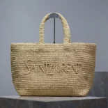 Saint Laurent YSL Unisex Saint Laurent Tote in Raffia 776763GAAEL2063
