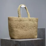 Saint Laurent YSL Unisex Saint Laurent Tote in Raffia 776763GAAEL2063